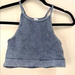 NIKIBIKI heather grey crop Tank Top